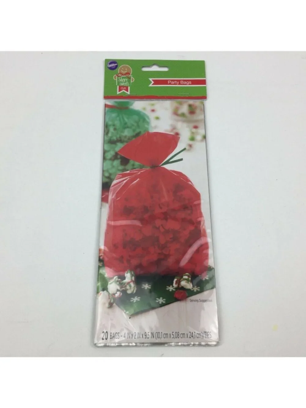 Wilton Wondershop 35 Treat Party Bag Gift Reg Green Stripes Twisty Ties